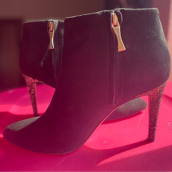 Kate Spade suede bootie with sparkle heel - Picture 6 of 9